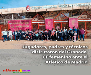 Jugadores, padres y técnicos disfrutaron del Granada CF femenino ante el Atlético de Madrid