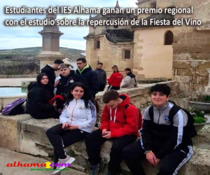 Estudiantes del IES Alhama ganan un premio regional con el estudio sobre la repercusión de la Fiesta del Vino