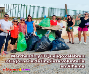Marchando y El Quejigo celebran otra jornada de limpieza voluntaria en Alhama