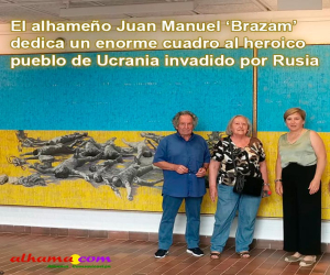 Juan Manuel ‘Brazam’ dedica un enorme cuadro al heroico pueblo de Ucrania invadido por Rusia