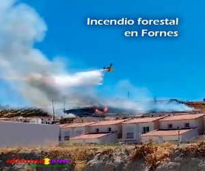 Incendio en Fornes moviliza a Infoca y Bomberos de Granada