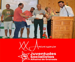 Juventudes Socialistas celebran sus 20 años de activismo en Alhama