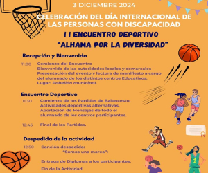 El martes 3 diciembre 2024 celebración del día internacional de las personas con discapacidad