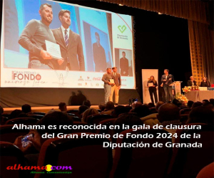 Alhama es reconocida en la gala de clausura del Gran Premio de Fondo 2024 de la Diputación de Granada