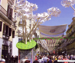 Una frase de Andrés García Maldonado en el pórtico de la feria de Málaga