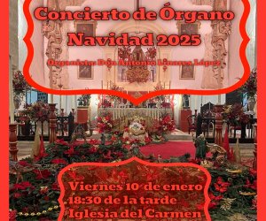 Concierto de órgano en la iglesia del Carmen de Alhama