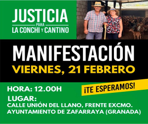 Manifestación en Zafarraya contra un desahucio
