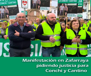 Manifestación en Zafarraya pidiendo justicia para Conchi y Cantino