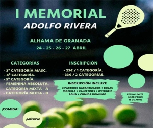 I Memorial de pádel Adolfo Rivera