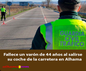 Fallece un hombre de 44 años al salirse su coche de la carretera en Alhama