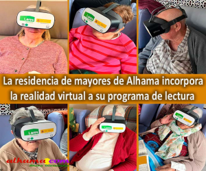 La residencia de mayores de Alhama incorpora la realidad virtual a su programa de lectura