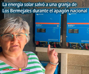 La energía solar salvó a una granja de Los Bermejales durante el apagón nacional