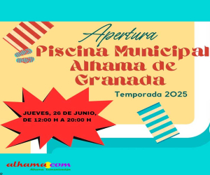 Este jueves 26 de junio se inaugura la temporada de piscina en Alhama