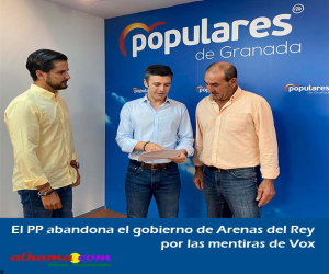 El PP abandona el gobierno de Arenas del Rey por las mentiras de Vox