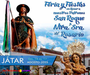 Del 14 al 17 de agosto, Játar celebra sus Fiestas Patronales con música, deporte y actividades variadas