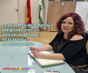 La alcaldesa de Zafarraya indignada ante un artículo publicado en la prensa sobre su pueblo