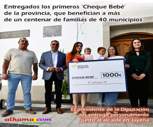 Entregados los primeros ‘Cheque Bebé’ de la provincia, que benefician a más de un centenar de familias de 40 municipios