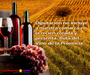 Diputación no incluye a nuestra comarca en la recién creada y presentada "Ruta del Vino de la Provincia"