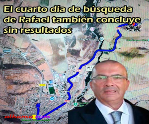 El cuarto día de búsqueda de Rafael también concluye sin resultados 