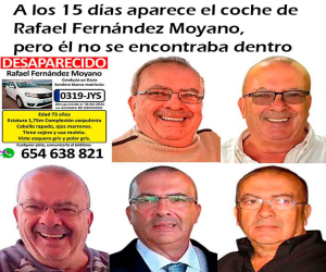 Aparece el coche de Rafael Fernández Moyano, pero él no se encontraba dentro