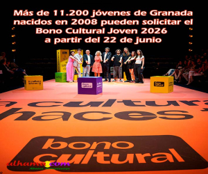 Más de 11.200 jóvenes de Granada nacidos en 2008 pueden solicitar el Bono Cultural Joven 2026 a partir del 22 de junio