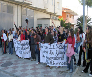 Manifestación de los alumnos del IES Alhama