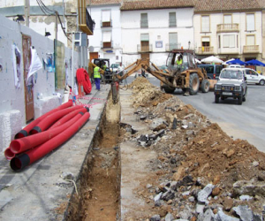 Estado de las obras en el centro urbano de Alhama de Granada