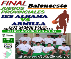 Final de baloncesto de Juegos Provinciales este sábado en Armilla