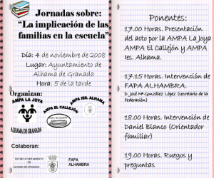 Jornada sobre la implicación de las familias en la escuela