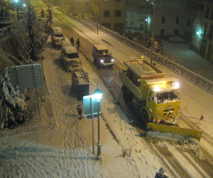 Anochecer y amanecer nevado