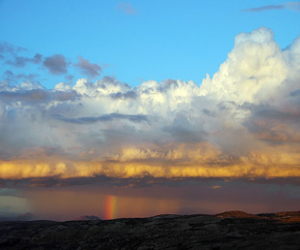 Puesta de sol convectiva fotografiada desde Alhama
