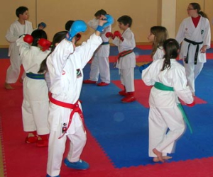 Primer entrenamiento de la selección granadina de kárate infantil