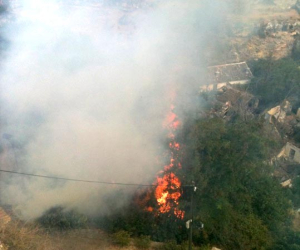 Incendio en los tajos  el pasado viernes