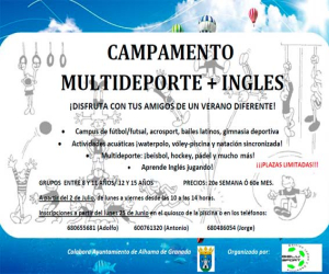 Campamento multideporte + inglés y otras actividades