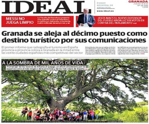 El quejigo de Júrtiga, portada de IDEAL del jueves 13 de junio