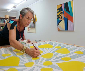 Barbara Price inaugura su estudio de pintura en Alhama