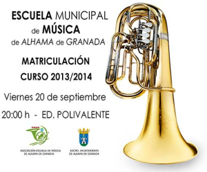 La Escuela Municipal de Música de Alhama abre el plazo de matriculación para el curso musical 2013/2014