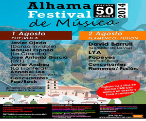 Estrellas consagradas, nuevos talentos y artistas locales cierran el cartel del “50 menos 1” Alhama Festival de Música