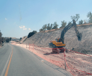 Restos romanos en las obras de la carretera A-335