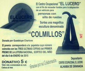 El centro ocupacional de discapacitados de la Comarca recauda 4.664 euros con la rifa de una escultura