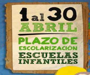 Durante el mes de abril matriculaciones en la escuela infantil