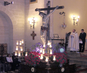 El mal tiempo impide la procesión del Viernes Santo en Alhama
