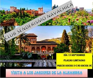Programa de rutas del tercer cuatrimestre del club senderista Navachica de Jayena