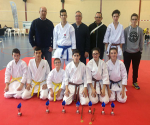 Excelentes resultados del Club Deportivo Alhama-Ippon en el Trofeo de Navidad de karate celebrado en Salobreña