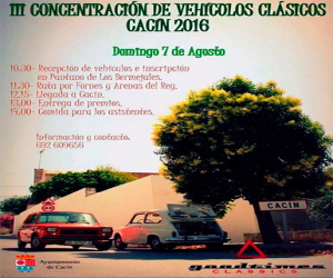 Este domingo, 7 de agosto, III concentración de coches clásicos en Cacín