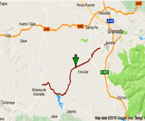 Anuncian cortes por obras en la carretera A-338 (Alhama-Granada, por los Bermejales)