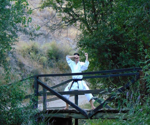 Silverio Gálvez en el campeonato de España de karate que se celebra en Tenerife
