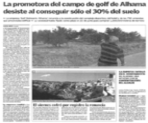 La prensa se hace eco de la retirada del proyecto Llano-40