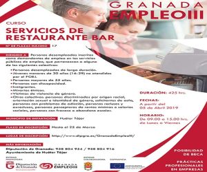 Curso de “Servicio de restaurante y bar”, en Huétor Tajar