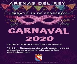 El sábado 29 de febrero Arenas del Rey celebrará su carnaval
